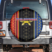 Philippines Filipinos Spare Tire Cover Igorot Tribal Inspiration Pattern Style LT05 Black - Polynesian Pride