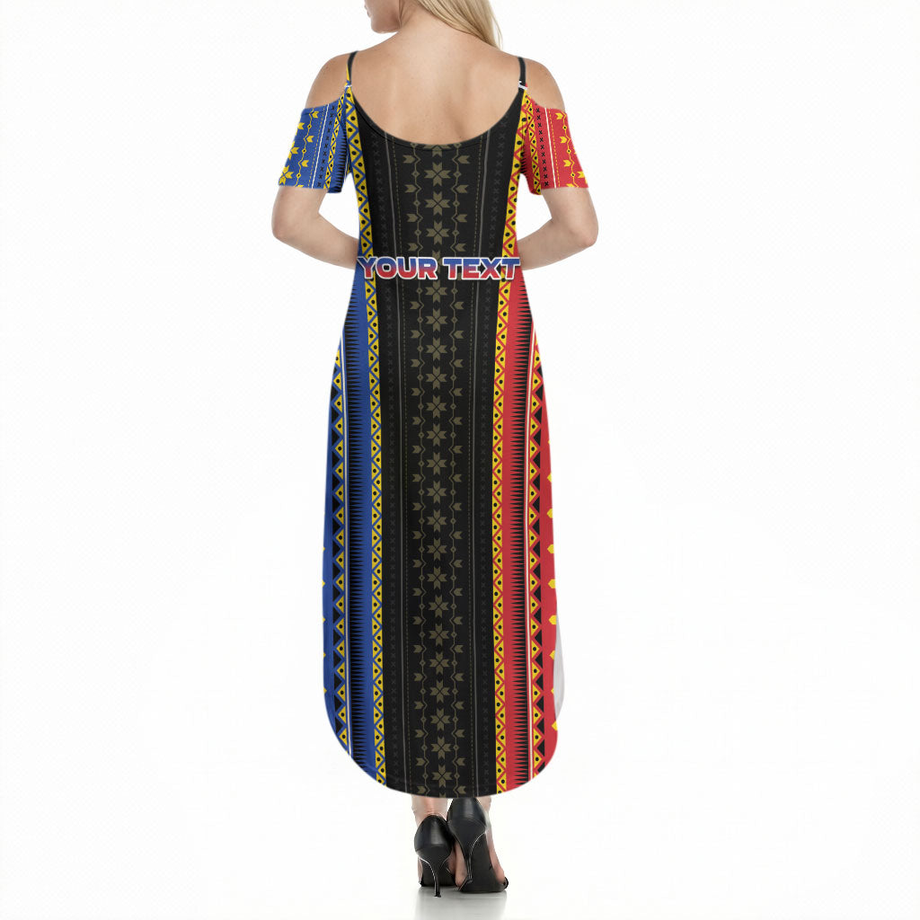 Personalised Philippines Filipinos Summer Maxi Dress Igorot Tribal Inspiration Pattern Style LT05 - Polynesian Pride