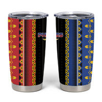 Philippines Filipinos Tumbler Cup Igorot Tribal Inspiration Pattern Style LT05 Black - Polynesian Pride