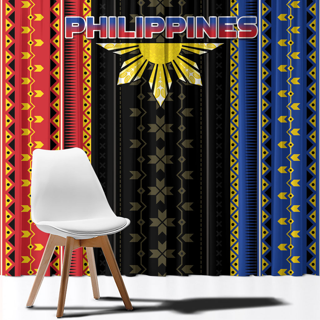 Philippines Filipinos Window Curtain Igorot Tribal Inspiration Pattern Style LT05 - Polynesian Pride