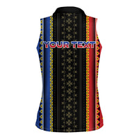 Personalised Philippines Filipinos Women Sleeveless Polo Shirt Igorot Tribal Inspiration Pattern Style LT05 - Polynesian Pride