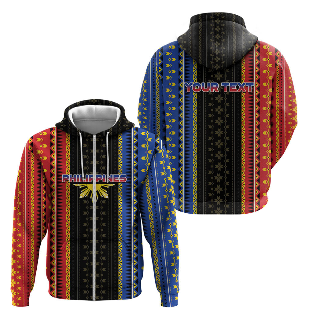 Personalised Philippines Filipinos Zip Hoodie Igorot Tribal Inspiration Pattern Style LT05 - Polynesian Pride