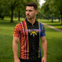 Personalised Philippines Filipinos Zipper Polo Shirt Igorot Tribal Inspiration Pattern Style LT05 - Polynesian Pride