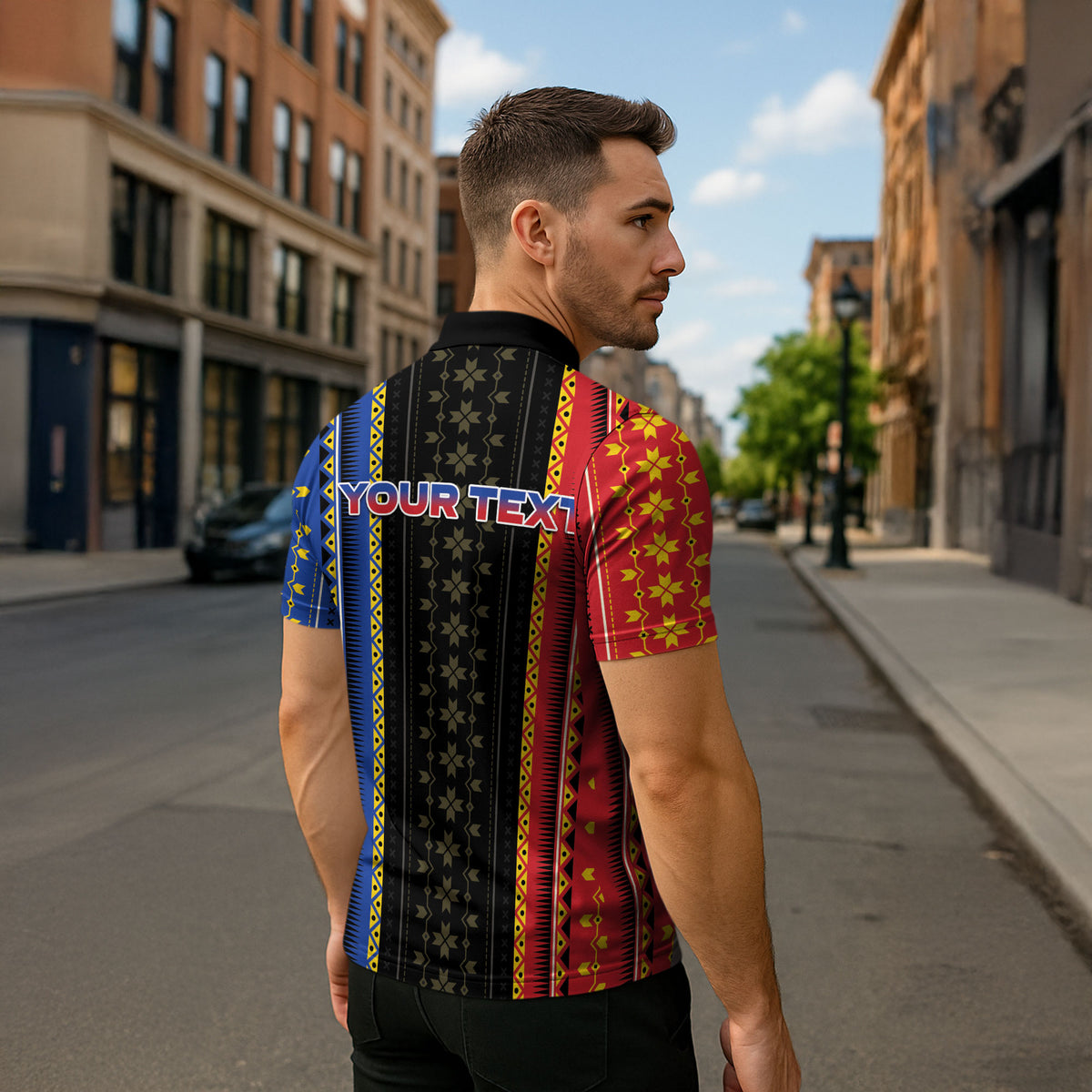 Personalised Philippines Filipinos Zipper Polo Shirt Igorot Tribal Inspiration Pattern Style LT05 - Polynesian Pride