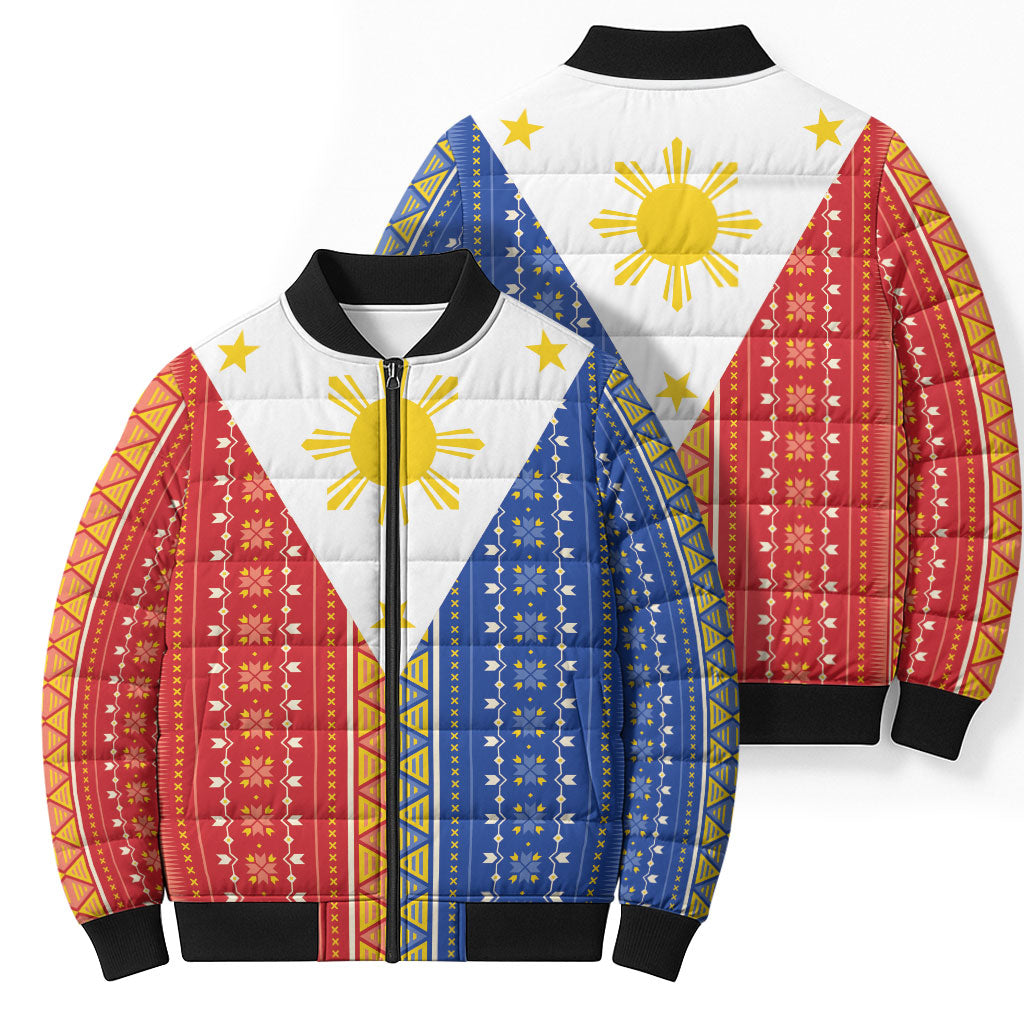 Philippines Sun Bomber Puffer Jacket Igorot Tribal Inspiration LT05 - Polynesian Pride