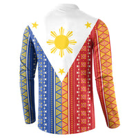Philippines Sun Button Sweatshirt Igorot Tribal Inspiration LT05 - Polynesian Pride