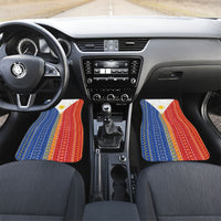 Philippines Sun Car Mats Igorot Tribal Inspiration LT05 Set 2pcs - Front Colorful - Polynesian Pride