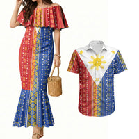 Philippines Sun Couples Matching Mermaid Dress and Hawaiian Shirt Igorot Tribal Inspiration LT05 Colorful - Polynesian Pride