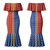 Philippines Sun Couples Matching Mermaid Dress and Hawaiian Shirt Igorot Tribal Inspiration LT05 - Polynesian Pride