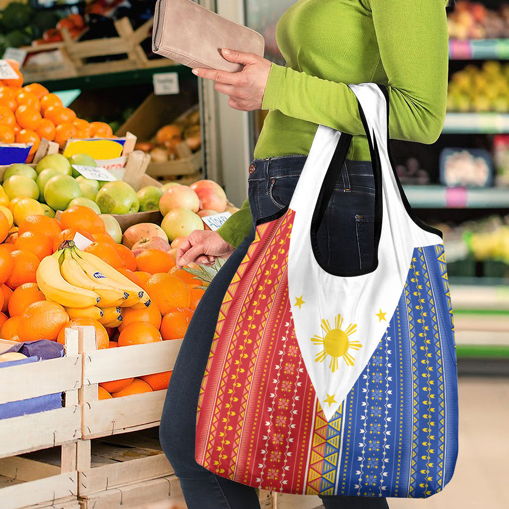 Philippines Sun Grocery Bag Igorot Tribal Inspiration LT05 - Polynesian Pride