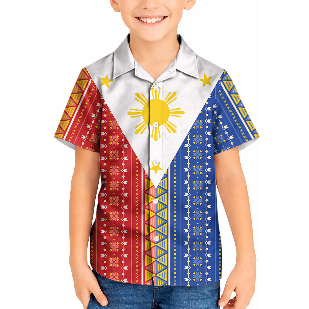 Philippines Sun Kid Hawaiian Shirt Igorot Tribal Inspiration LT05 Kid Colorful - Polynesian Pride