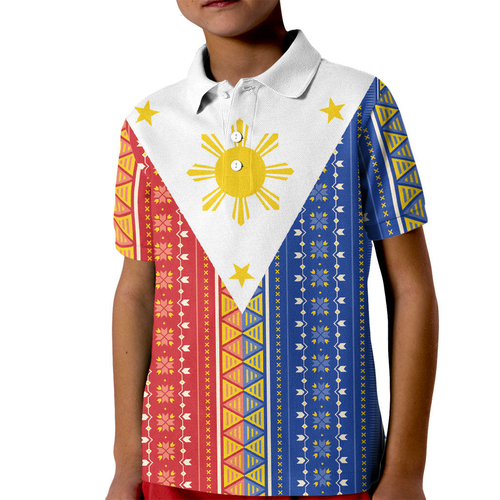 Philippines Sun Kid Polo Shirt Igorot Tribal Inspiration LT05 Kid Colorful - Polynesian Pride