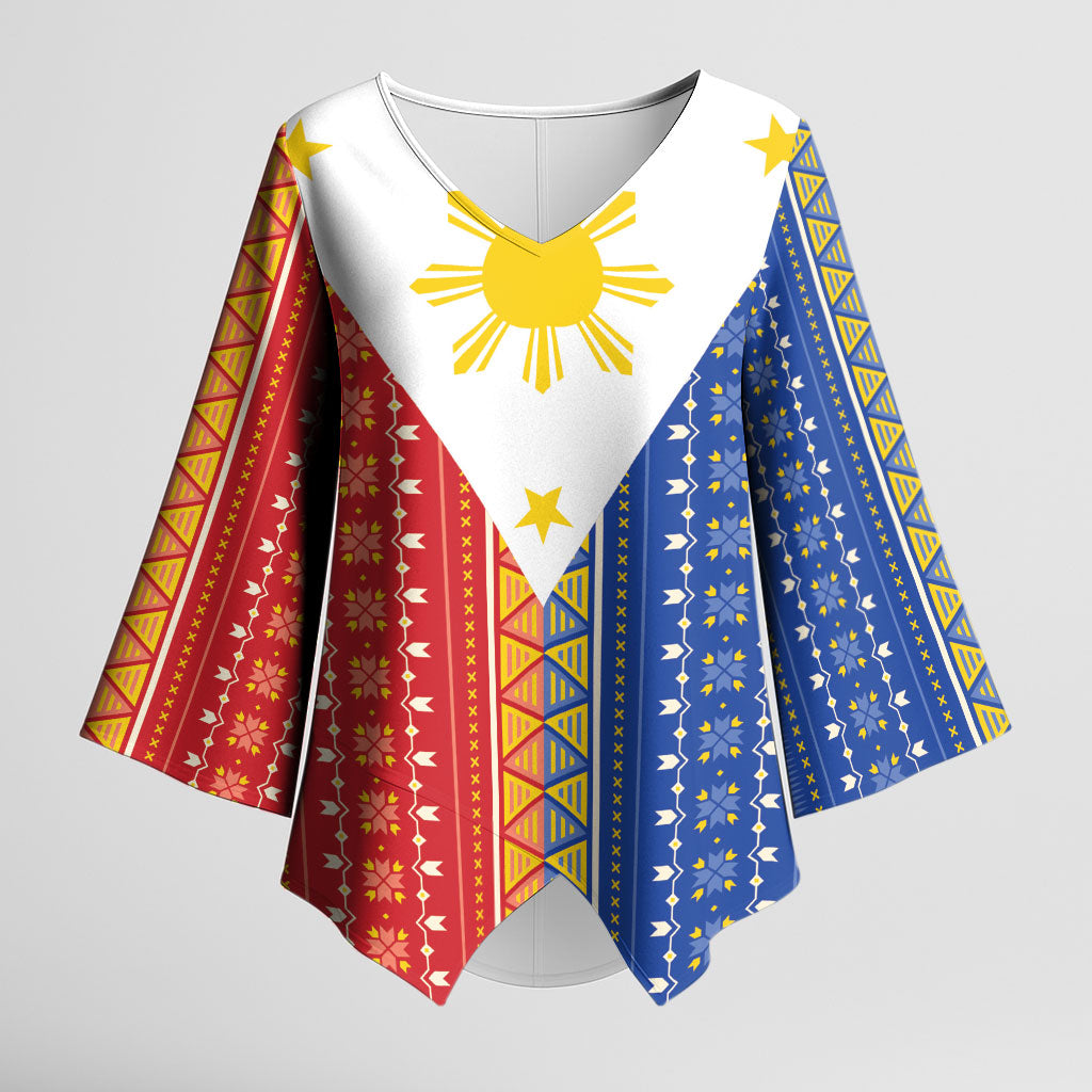 Philippines Sun Kimono Sleeve Blouse Igorot Tribal Inspiration LT05 Female Colorful - Polynesian Pride
