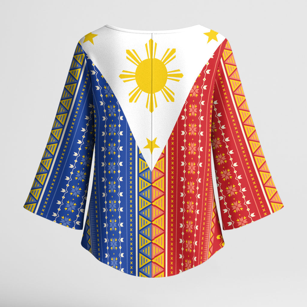 Philippines Sun Kimono Sleeve Blouse Igorot Tribal Inspiration LT05 - Polynesian Pride