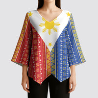 Philippines Sun Kimono Sleeve Blouse Igorot Tribal Inspiration LT05 - Polynesian Pride