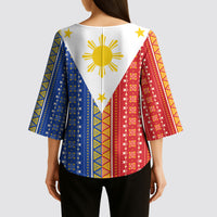 Philippines Sun Kimono Sleeve Blouse Igorot Tribal Inspiration LT05 - Polynesian Pride