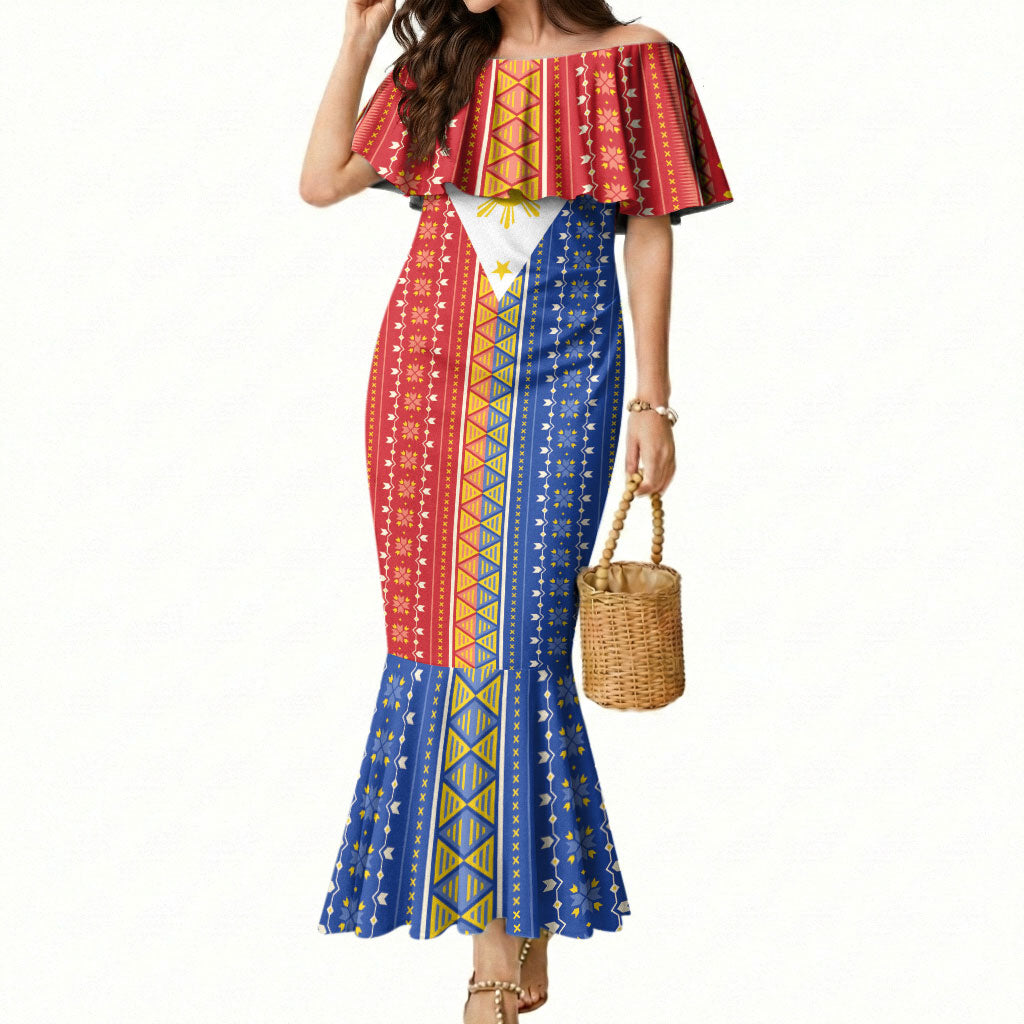 Philippines Sun Mermaid Dress Igorot Tribal Inspiration LT05 Women Colorful - Polynesian Pride