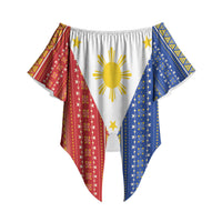 Philippines Sun Off Shoulder Wrap Waist Top Igorot Tribal Inspiration LT05 Colorful - Polynesian Pride