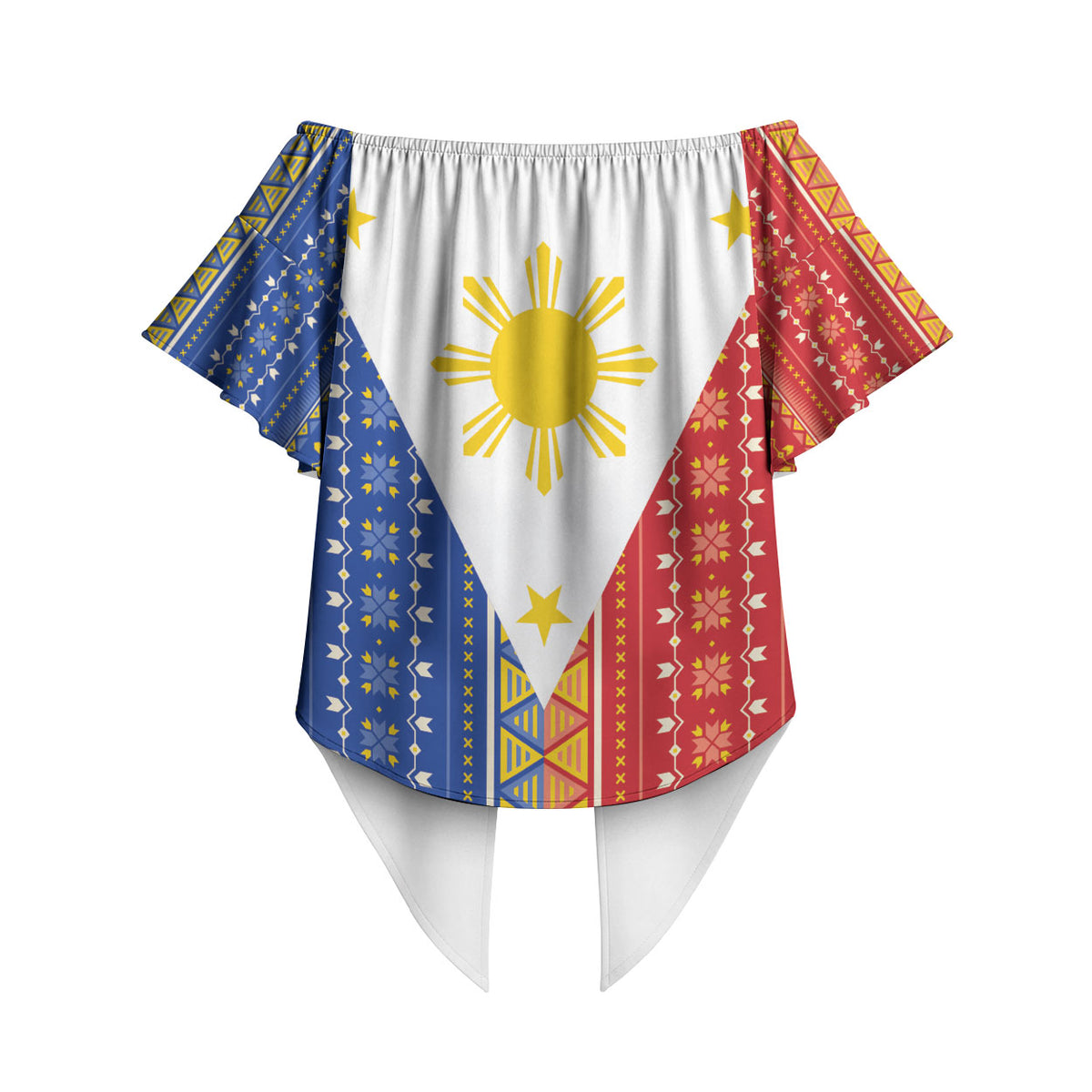 Philippines Sun Off Shoulder Wrap Waist Top Igorot Tribal Inspiration LT05 - Polynesian Pride