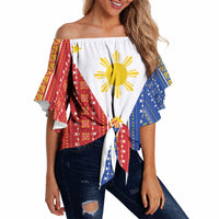 Philippines Sun Off Shoulder Wrap Waist Top Igorot Tribal Inspiration LT05 - Polynesian Pride