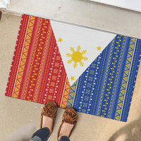 Philippines Sun Rubber Doormat Igorot Tribal Inspiration LT05 - Polynesian Pride