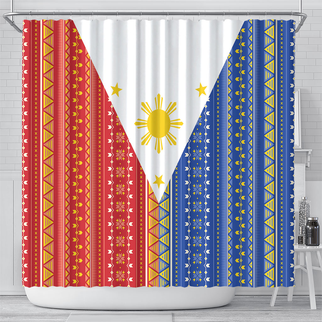 Philippines Sun Shower Curtain Igorot Tribal Inspiration LT05 - Polynesian Pride