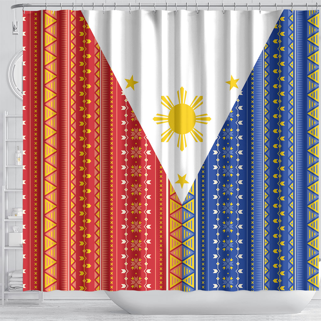 Philippines Sun Shower Curtain Igorot Tribal Inspiration LT05 - Polynesian Pride