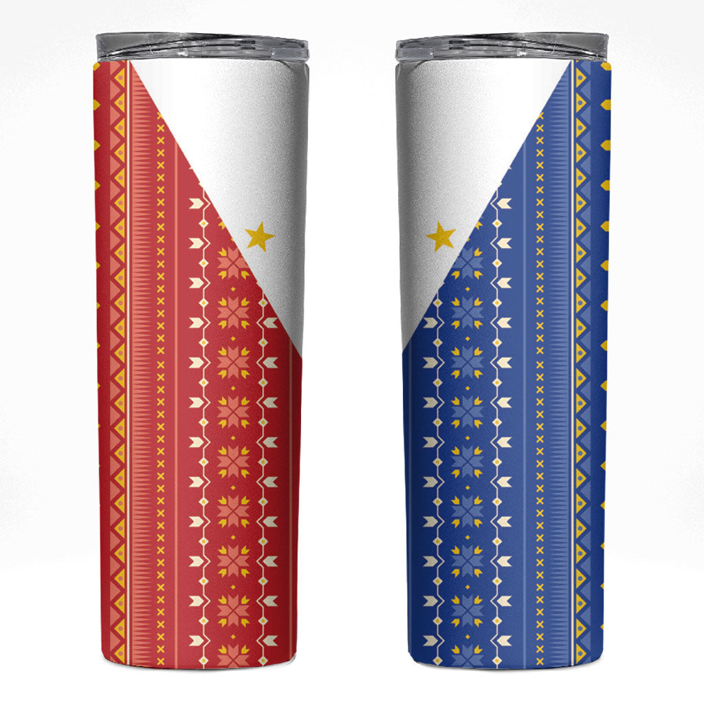 Philippines Sun Skinny Tumbler Igorot Tribal Inspiration LT05 Colorful - Polynesian Pride
