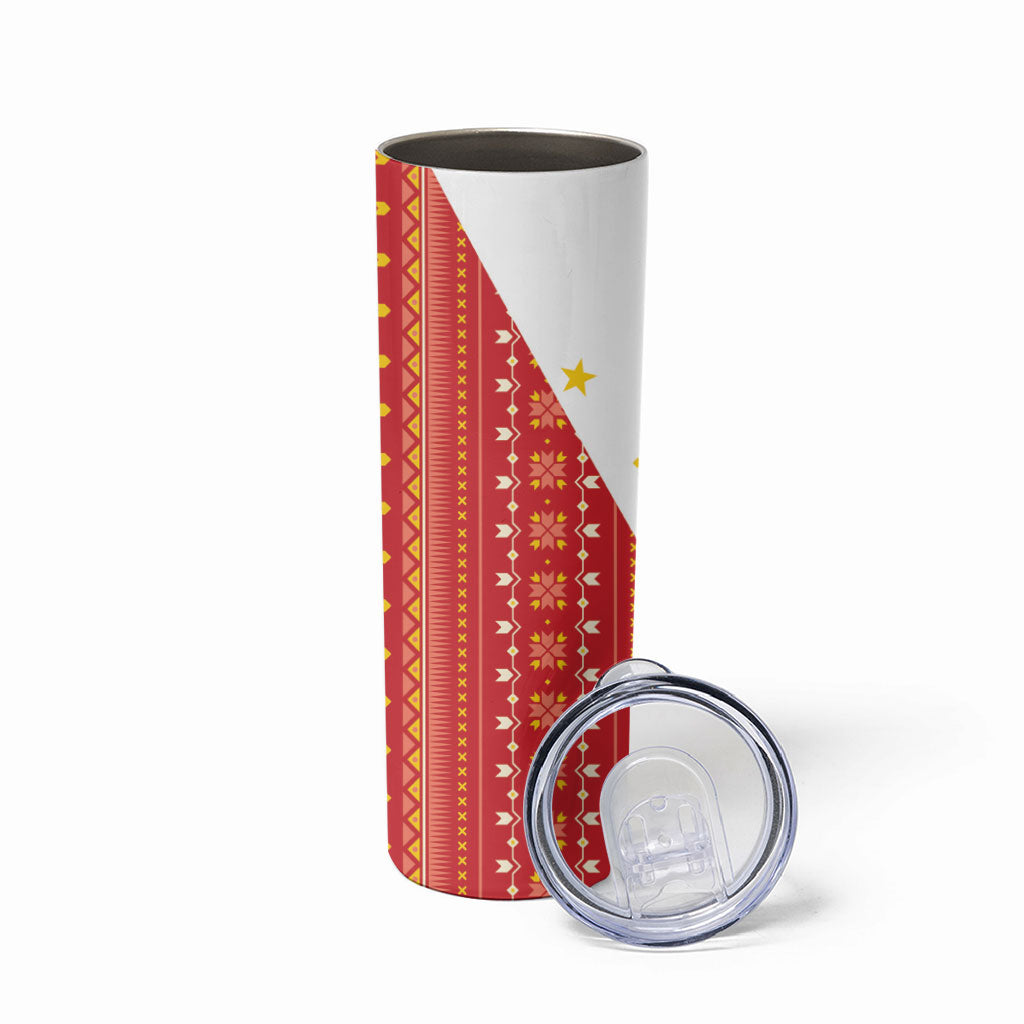 Philippines Sun Skinny Tumbler Igorot Tribal Inspiration LT05 - Polynesian Pride