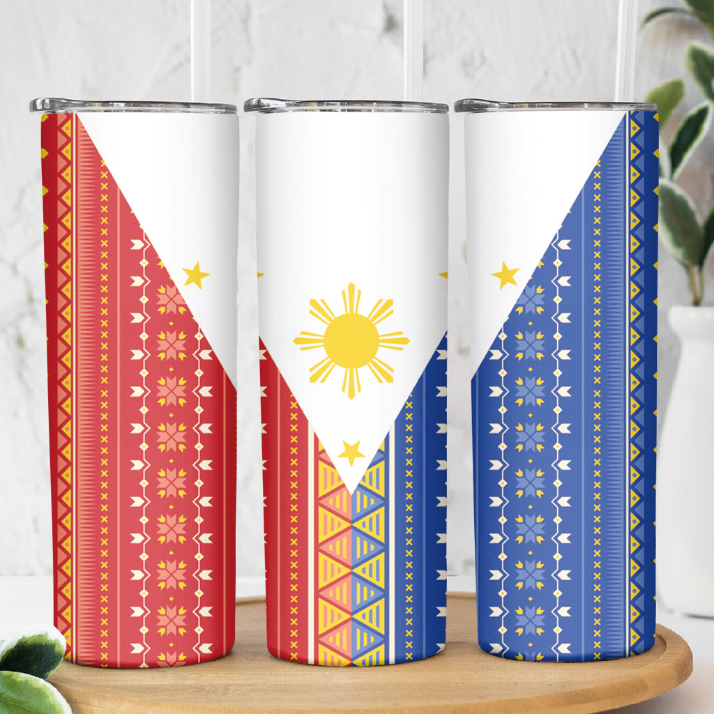 Philippines Sun Skinny Tumbler Igorot Tribal Inspiration LT05 - Polynesian Pride