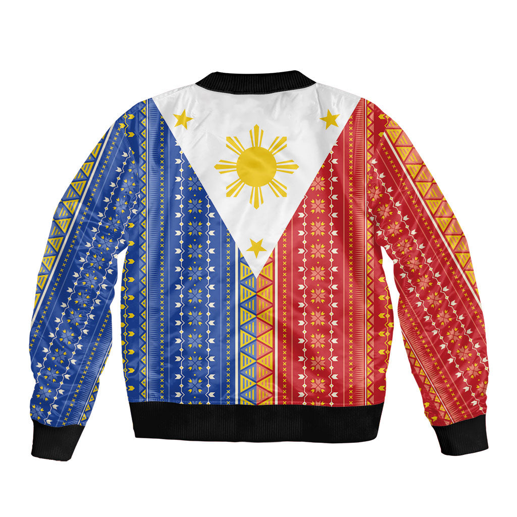 Philippines Sun Sleeve Zip Bomber Jacket Igorot Tribal Inspiration LT05 - Polynesian Pride