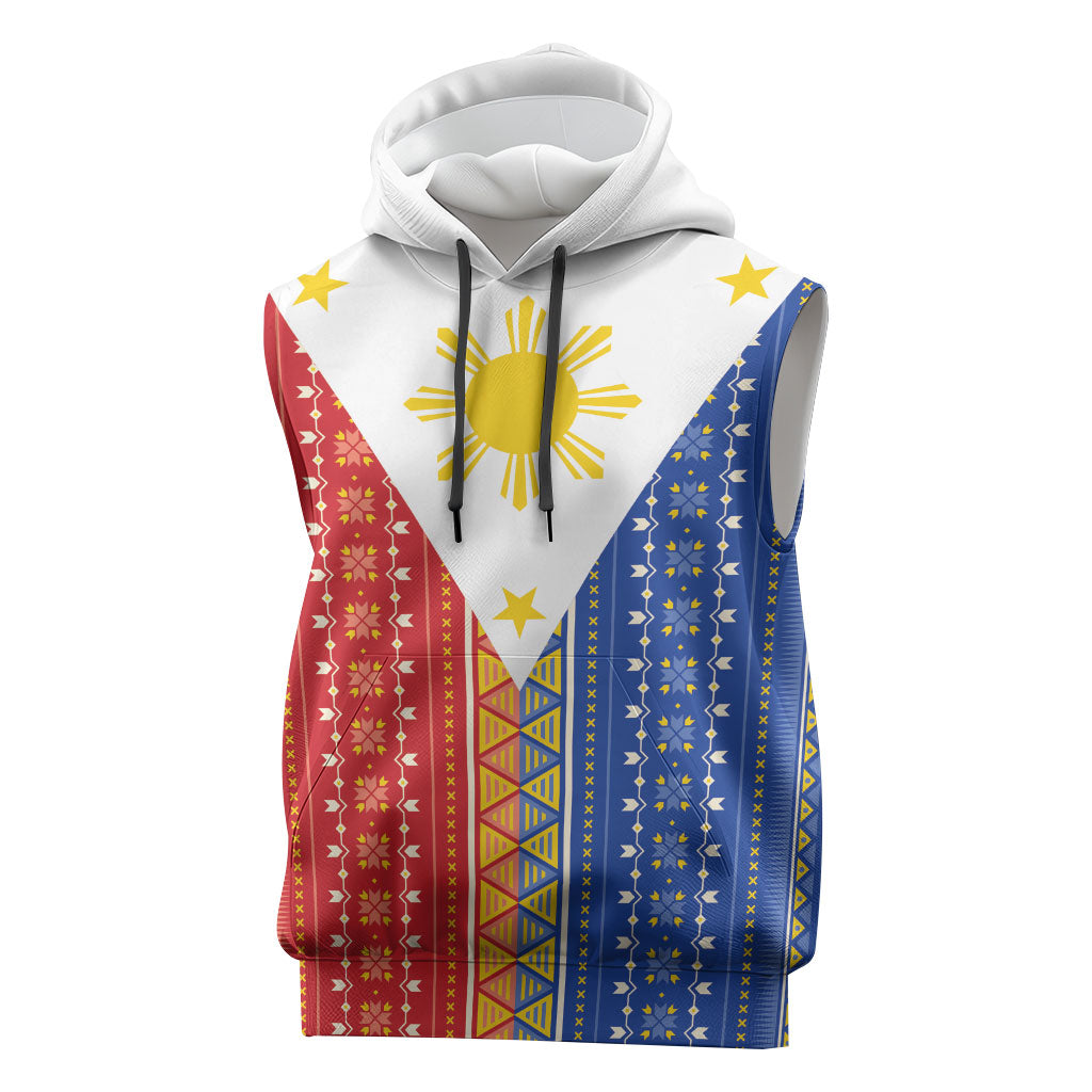 Philippines Sun Sleeveless Hoodie Igorot Tribal Inspiration LT05 Colorful - Polynesian Pride
