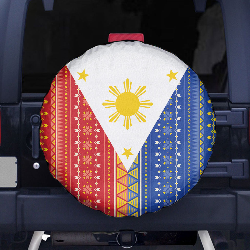 Philippines Sun Spare Tire Cover Igorot Tribal Inspiration LT05 No hole Colorful - Polynesian Pride