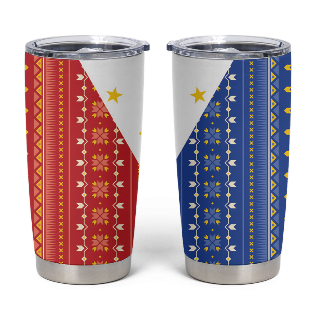 Philippines Sun Tumbler Cup Igorot Tribal Inspiration LT05 Colorful - Polynesian Pride