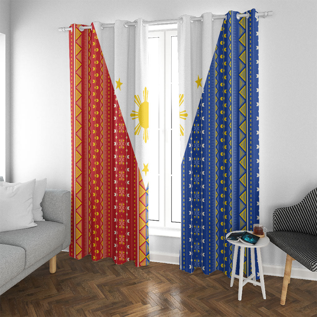 Philippines Sun Window Curtain Igorot Tribal Inspiration LT05 With Grommets Colorful - Polynesian Pride