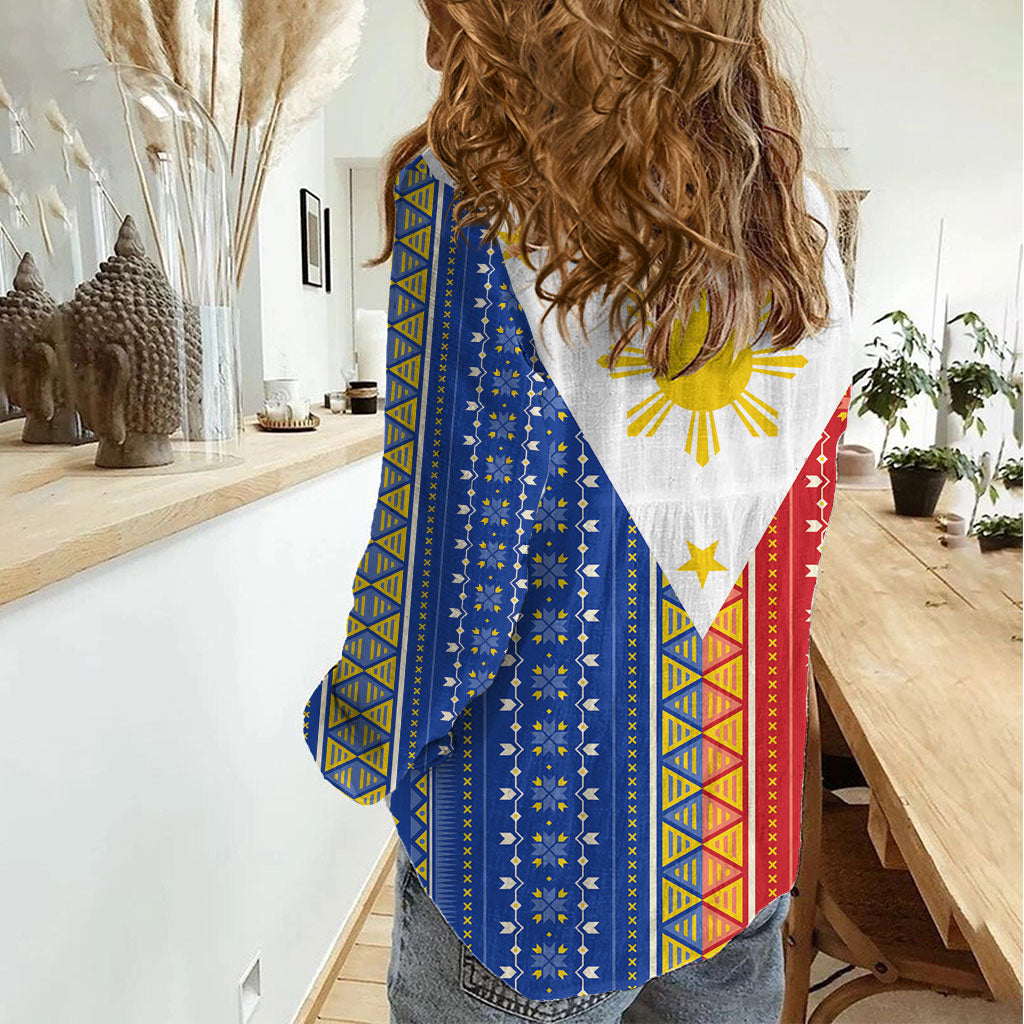 Philippines Sun Women Casual Shirt Igorot Tribal Inspiration LT05 - Polynesian Pride