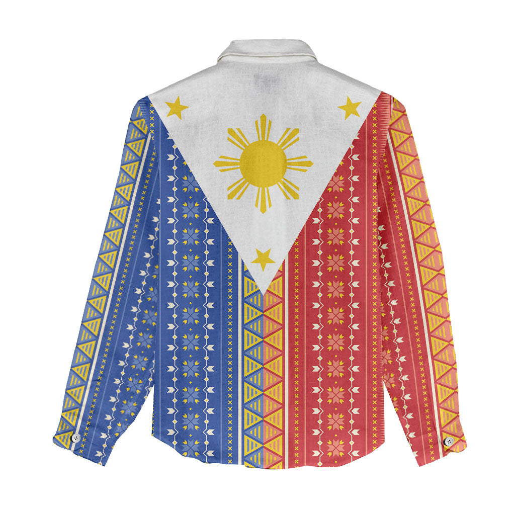 Philippines Sun Women Casual Shirt Igorot Tribal Inspiration LT05 - Polynesian Pride