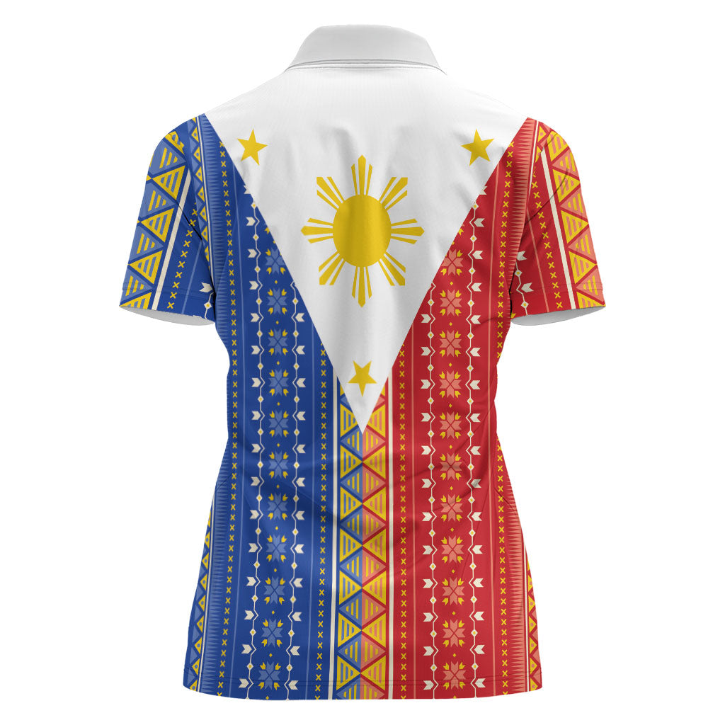 Philippines Sun Women Polo Shirt Igorot Tribal Inspiration LT05 - Polynesian Pride
