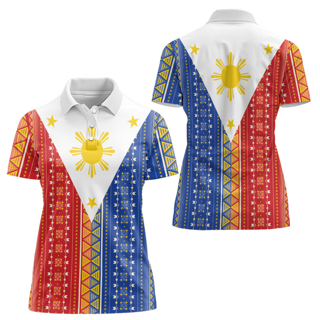 Philippines Sun Women Polo Shirt Igorot Tribal Inspiration LT05 - Polynesian Pride