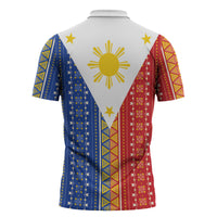 Philippines Sun Zipper Polo Shirt Igorot Tribal Inspiration LT05 - Polynesian Pride