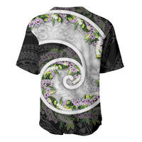 Piko Hawaii Baseball Jersey Polynesian Pattern With Maile Pikake Honohono Lei LT05 - Polynesian Pride