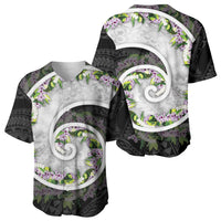 Piko Hawaii Baseball Jersey Polynesian Pattern With Maile Pikake Honohono Lei LT05 - Polynesian Pride