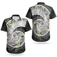 Piko Hawaii Couples Matching Short Sleeve Bodycon Dress and Hawaiian Shirt Polynesian Pattern With Maile Pikake Honohono Lei LT05 - Polynesian Pride