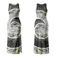 Piko Hawaii Couples Matching Tank Maxi Dress and Long Sleeve Button Shirt Polynesian Pattern With Maile Pikake Honohono Lei LT05 - Polynesian Pride