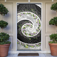 Piko Hawaii Door Cover Polynesian Pattern With Maile Pikake Honohono Lei LT05 Black - Polynesian Pride