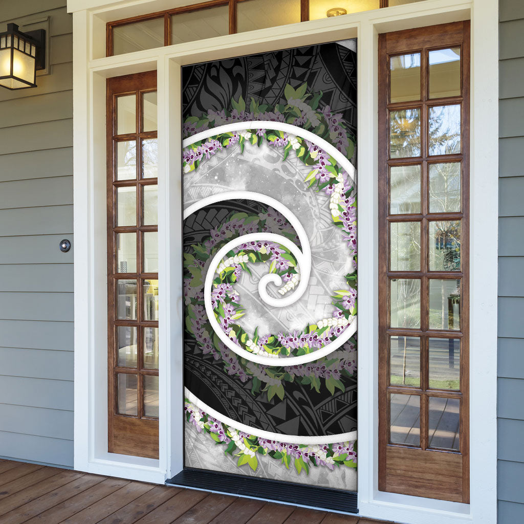Piko Hawaii Door Cover Polynesian Pattern With Maile Pikake Honohono Lei LT05 - Polynesian Pride