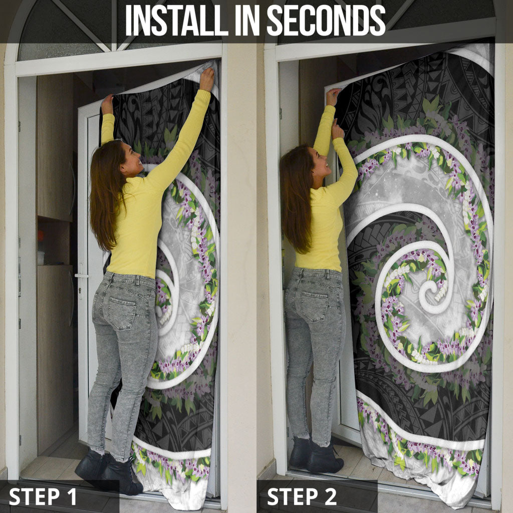 Piko Hawaii Door Cover Polynesian Pattern With Maile Pikake Honohono Lei LT05 - Polynesian Pride