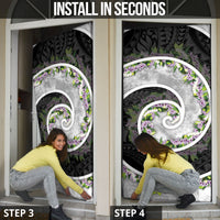 Piko Hawaii Door Cover Polynesian Pattern With Maile Pikake Honohono Lei LT05 - Polynesian Pride