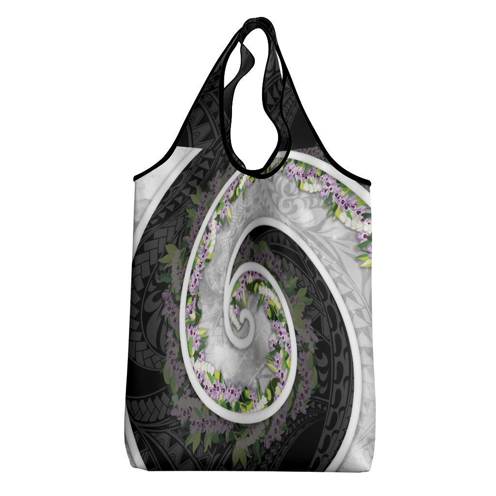 Piko Hawaii Grocery Bag Polynesian Pattern With Maile Pikake Honohono Lei LT05 - Polynesian Pride