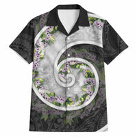 Piko Hawaii Hawaiian Shirt Polynesian Pattern With Maile Pikake Honohono Lei LT05 Black - Polynesian Pride